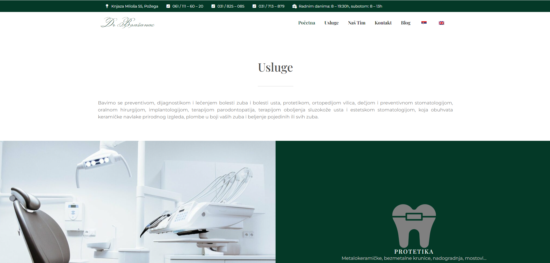 Screenshot of drbrasanac.com